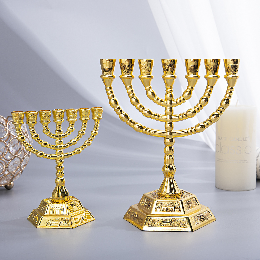 Candle Holder Decor - 7개의 가지가 있는 메노라 유대교 가정