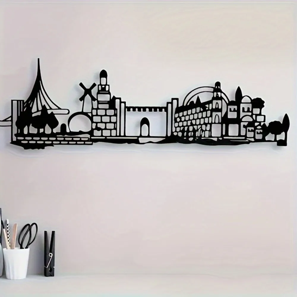 Wall Art - CIFBUY 철제 벽 장식 예루살렘 스카이라인