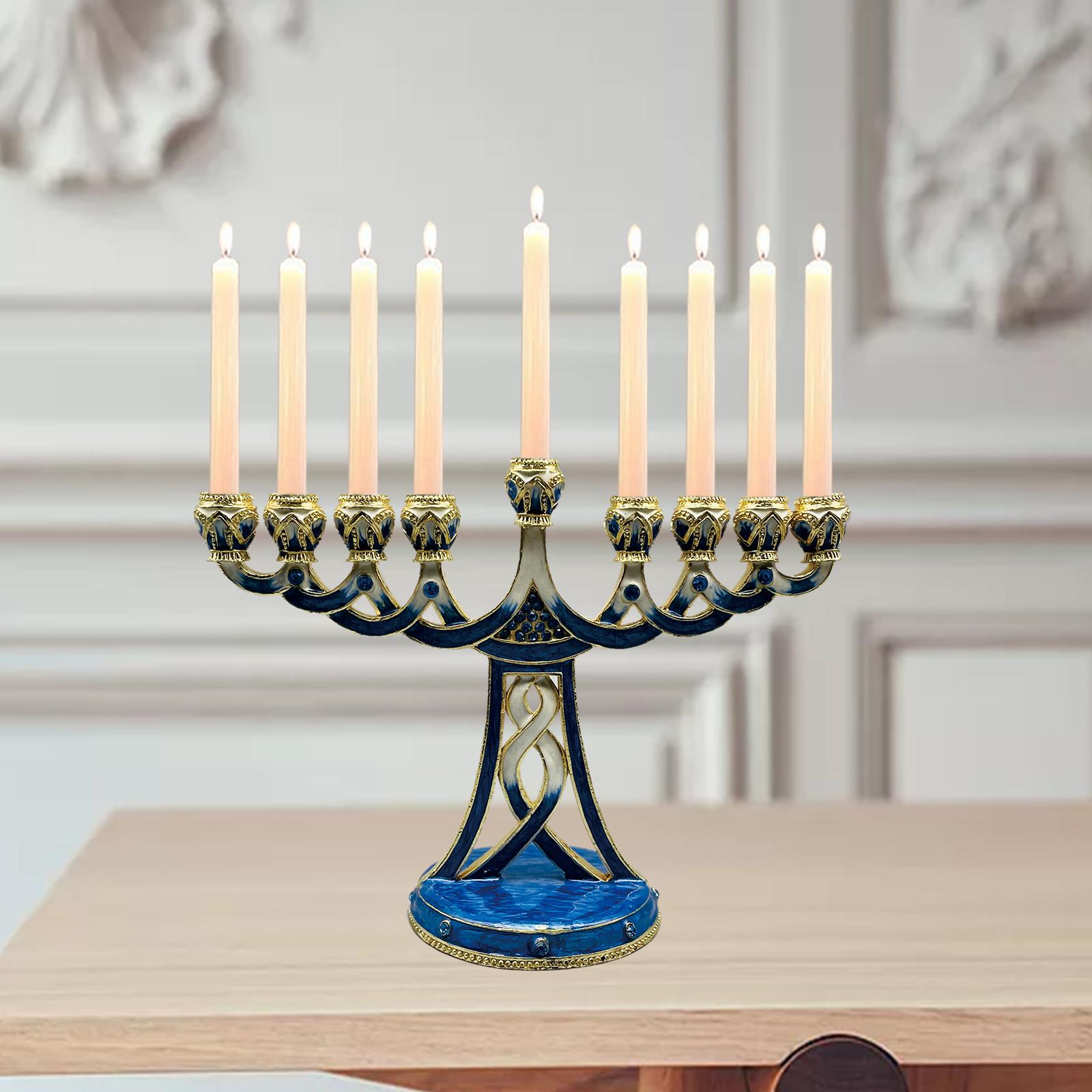에나멜 마감의 고풍스러운 9개의 촛대가 달린 캔들 홀더 - Candle Holder Decor 리뷰 및 가격