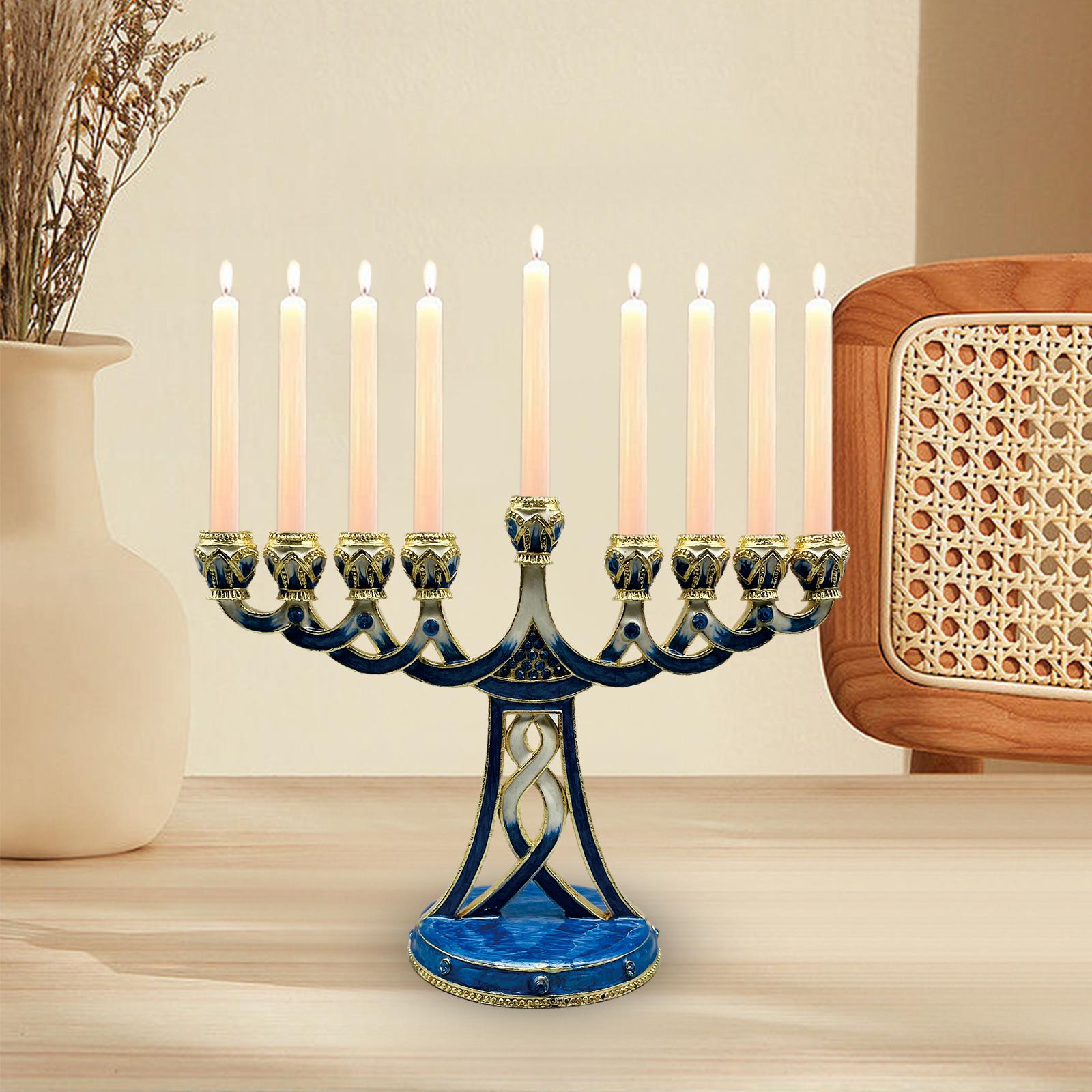에나멜 마감의 고풍스러운 9개의 촛대가 달린 캔들 홀더 - Candle Holder Decor 리뷰 및 가격
