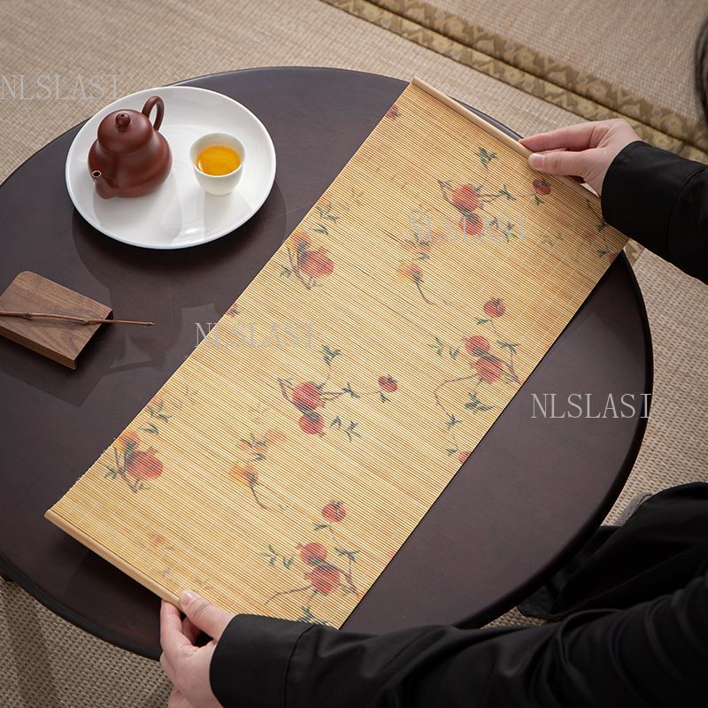 대나무 소재 테이블 러너, 나비와 꽃무늬가 프린트된 중 - Table Runner 리뷰 및 가격