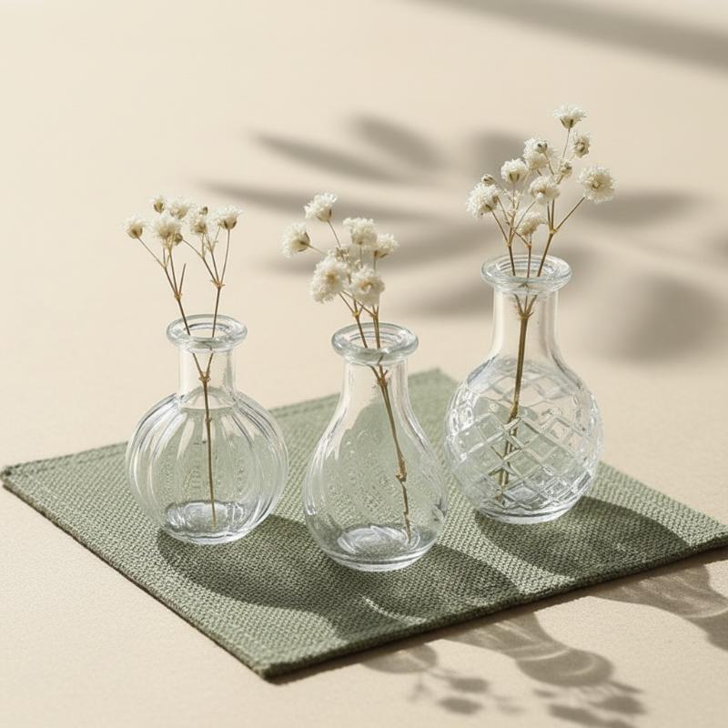 { # } 미니어처 유리 화병 1개, 요정 정원 장식용 - Vase Decor 리뷰 및 가격