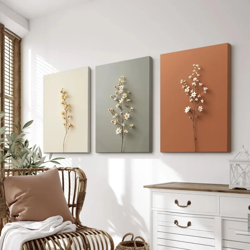 다양한 크기로 제공되는 프레임 없는 캔버스 그림 3점  - Abstract Canvas Set 리뷰 및 가격