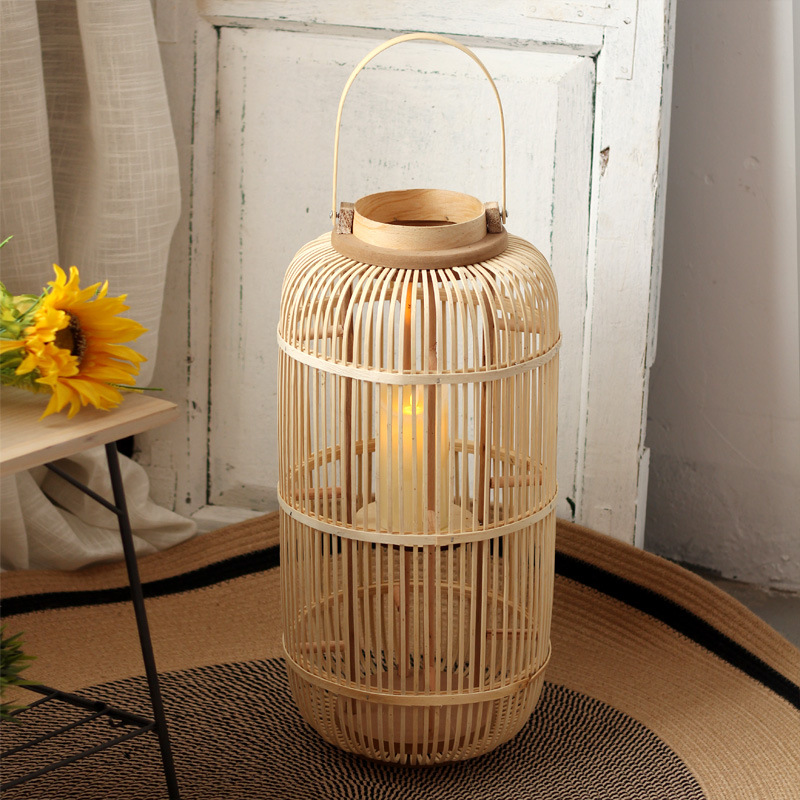 수공예 대나무 풍등, 바닥에 놓는 캔들 홀더, 다실,  - Candle Holder Decor 리뷰 및 가격