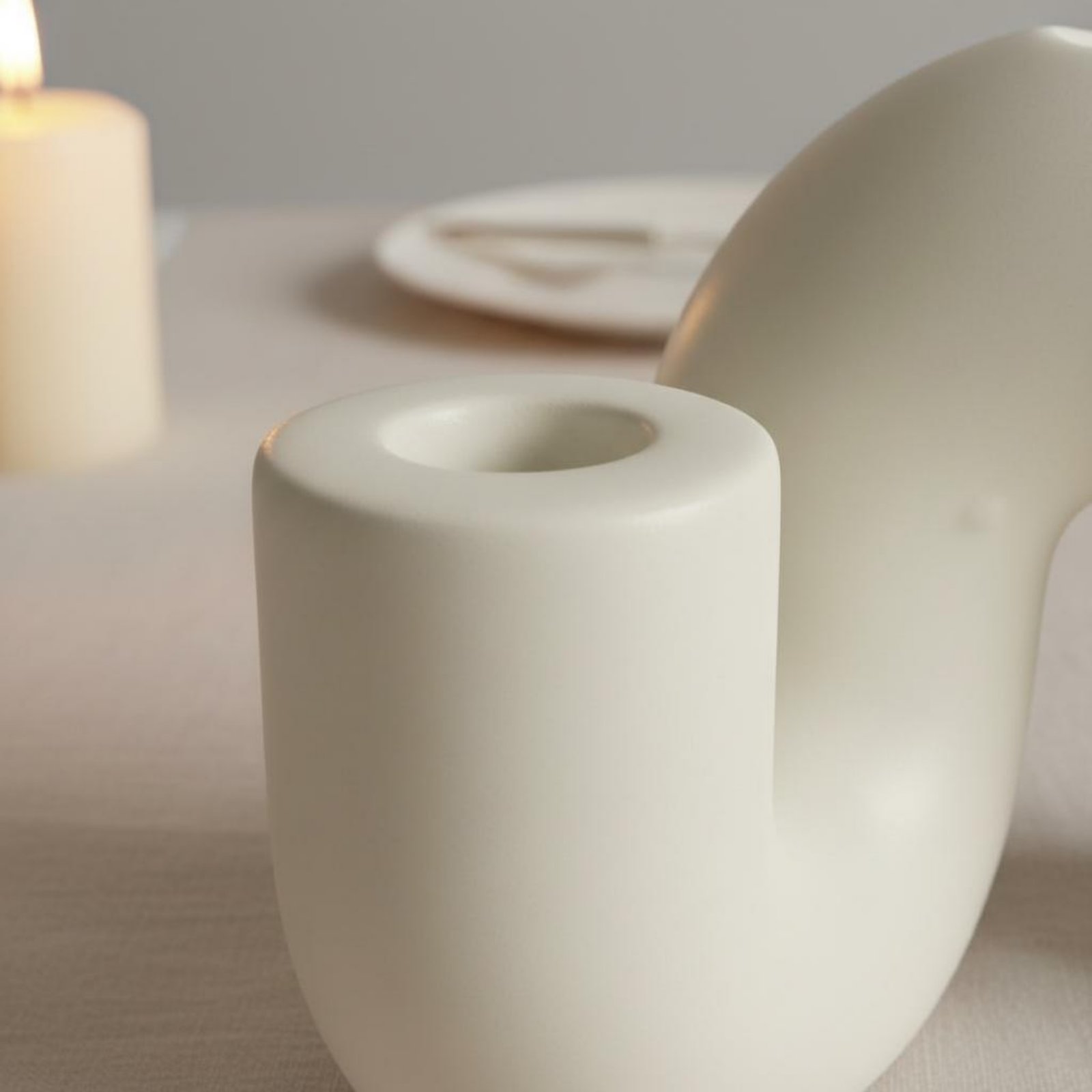 웨이브 세라믹 캔들 홀더 미니멀리스트 디자인 추상적인  - Candle Holder Decor 리뷰 및 가격