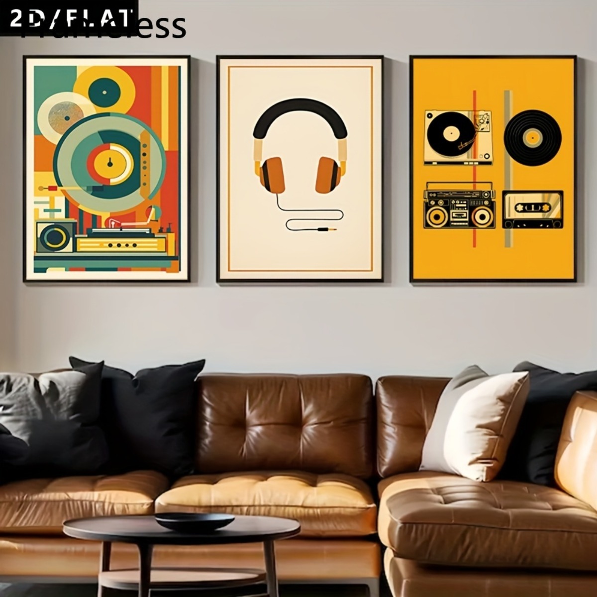 (액자 없음, 3개 세트) - 2D 평면 디자인의 복고 - Abstract Canvas Set 리뷰 및 가격