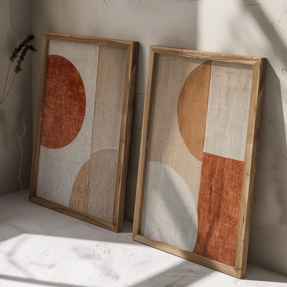 2pcs 프레임리스 캔버스 페인팅 2개/세트 베이지 추 - Abstract Canvas Set 리뷰 및 가격