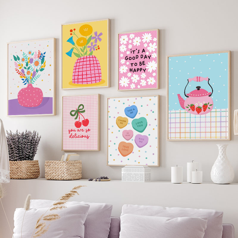 Boho 꽃병 꽃 잎 레몬 과일 그림 벽 아트 캔버스  - Vase Decor 리뷰 및 가격