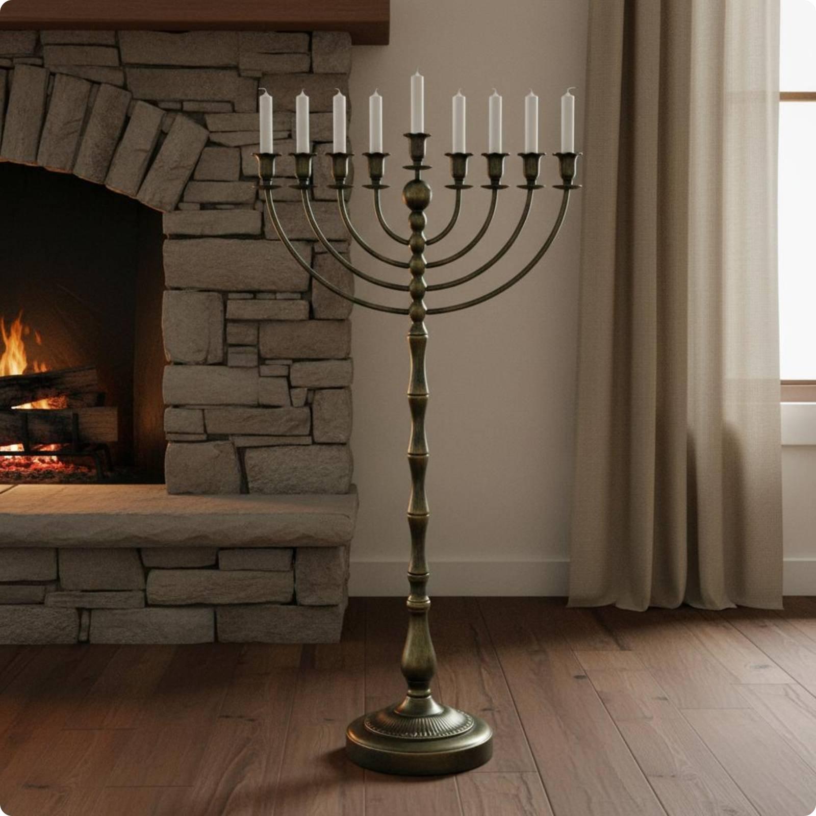 높이가 있는 청동 캔들라, 9개의 촛대가 달린 플로어  - Candle Holder Decor 리뷰 및 가격