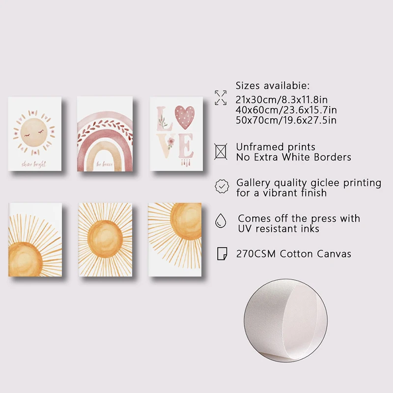 프레임이 없는 캔버스 그림 3점 세트, 보헤미안 스타일 - Abstract Canvas Set 리뷰 및 가격