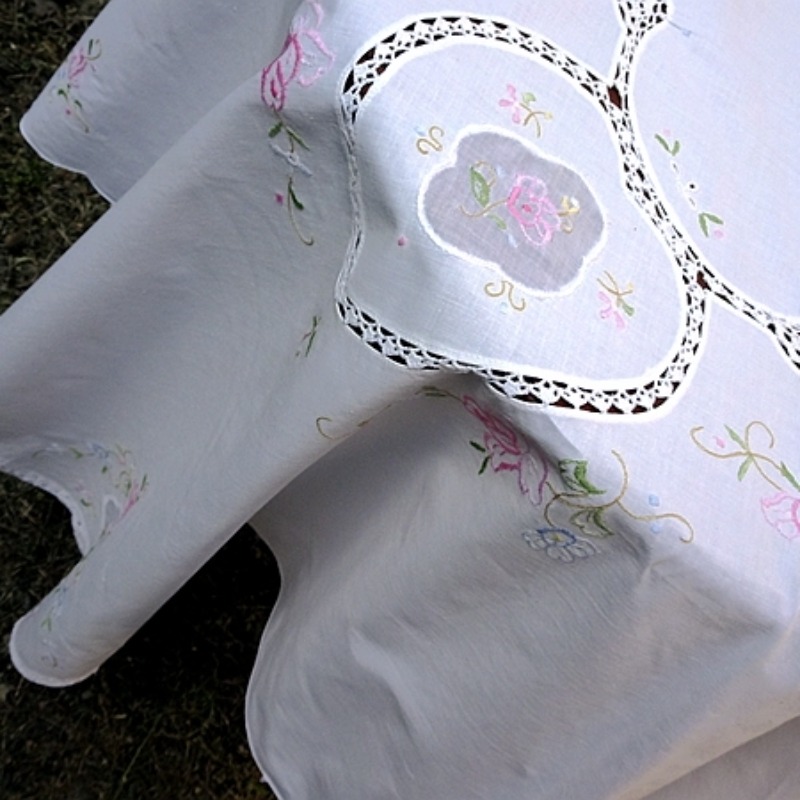 순수 면 소형 기계 자수 꽃 수제 테이블 러너 공예 예 - Table Runner 리뷰 및 가격