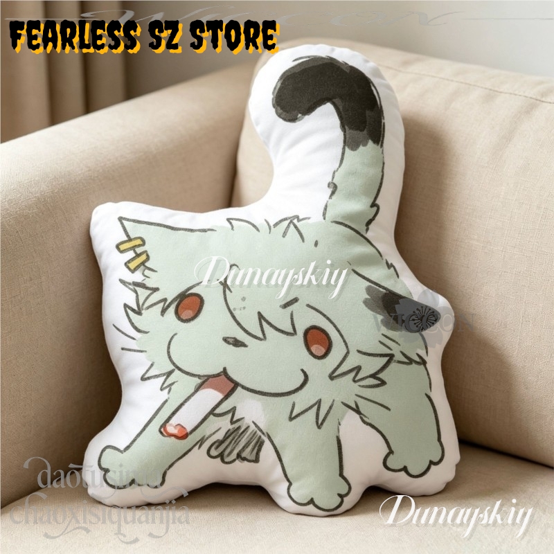 담배피우는 고양이 Q 버전 인형 귀여운 홈 소파 장식  - Throw Pillow 리뷰 및 가격